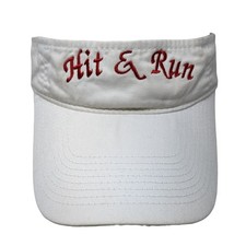 Hit Run Strapback Sun Visor Cap White One Size Adjustable Port Company