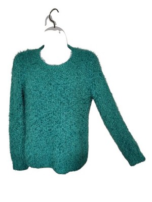 Skye's The Limit Green Aqua Fuzzy Soft Sweater NWT S