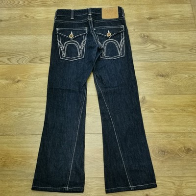 Edwin Blue Trip Jeans Womens W30 L30 Blue Indigo Bootcut Flare Twisted Flap