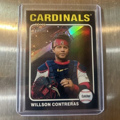2024 Topps Heritage High Number Black Border Chrome 19/75 Willson Contreras 