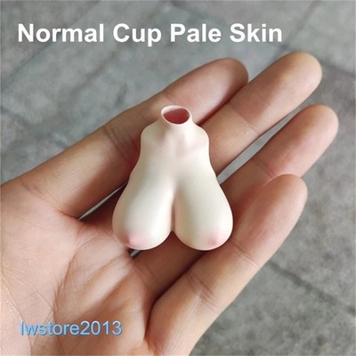 1/12 Pale Normal Size Bust Breast Cover Replacement Model For 6'' Female Body
