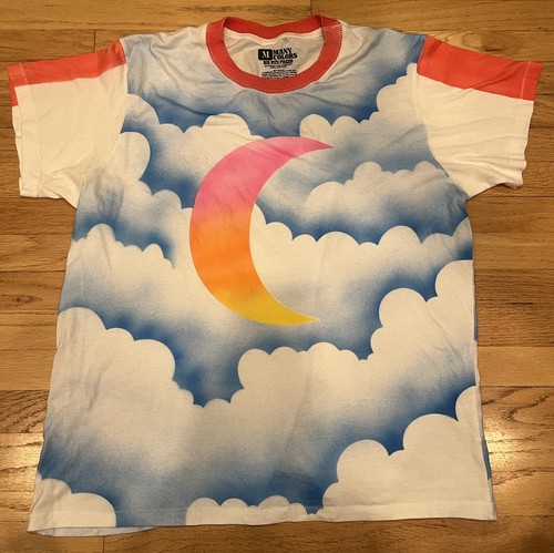 Big Bud Press Many Colors Airbrush Moon & Clouds T-Shirt Size M Unisex LA