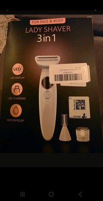 Lady Shaver 3in1   Elektrischer Damenrasierer | LED Display | USB | Waterproof