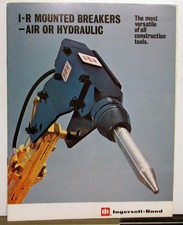 1975 Ingersoll-Rand I-R Mounted Breakers Air & Hydraulic Specs Sales Brochure