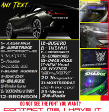 Custom Text Vinyl Sport Sticker Decal Personalized -ANY TEXT - ANY NAME - s