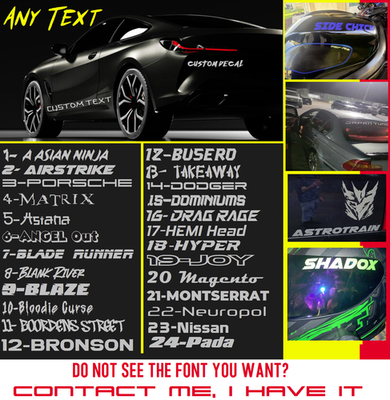 #ad Custom Text Vinyl Sport Sticker Decal Personalized ANY TEXT ANY NAME s $74.99