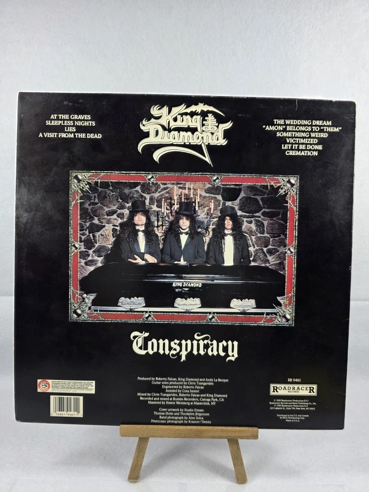 King Diamond "Conspiracy" Vinyl LP (1989) 1st US Pressing RR9461 - Image 3 of 4