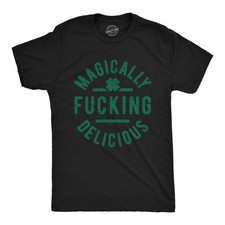 Mens Magically Delicious T Shirt Funny Saint Patricks Day St Patty Tee