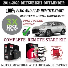 PLUG & PLAY REMOTE STARTER FOR 2014-2020 MITSUBISHI OUTLANDER PTS 3X LOCK