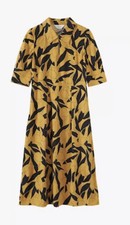TOAST Linear 100% Silk Print Dress~ UK 10