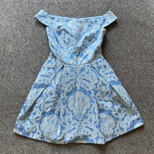 TOPSHOP PREMIUM BARDOT JACQUARD MINI DRESS - UK 8 worn on tv