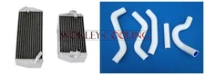 NJ-FOR Suzuki RMZ450 2007 Aluminum Radiator + Silicone Hose RMZ-450 WHITE new