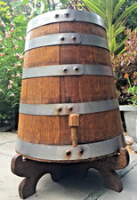 Rare vintage Oak Ship Rum Whiskey Barrel 10 liters water tight working tap 43 cm