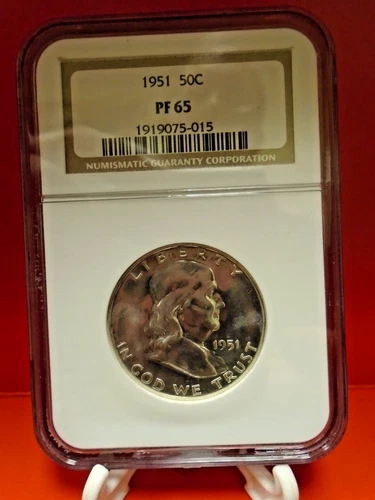 1951 United States Franklin Silver Half Dollar NGC PF 65 Proof