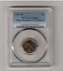 1917-D PCGS GENUINE Edge Damage Unc Detail Lincoln Cent