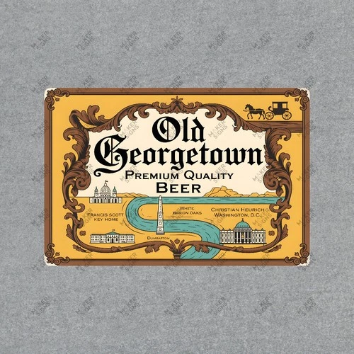 Vintage Old Georgetown Beer Metal Sign DC History, Potomac River #571301
