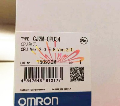 1PCS NEW CJ2M-CPU34 Omron CPU Unit CUP ver 2.0 EIP ver.2.1
