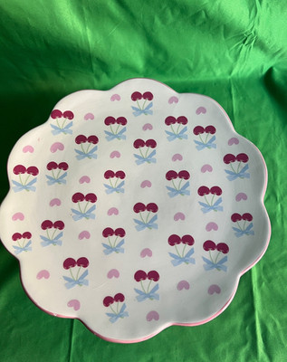 Cake stand - Cherry design and. Pink bow stand.