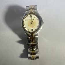 Alfred Sung Two-Tone Stainless Steel Men's Wristwatch Quartz White Dial Water-R…