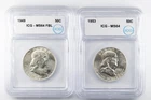 Certified 1949 1953 Franklin Half Dollars ICG MS64 FBL / MS64 Silver 50c x2
