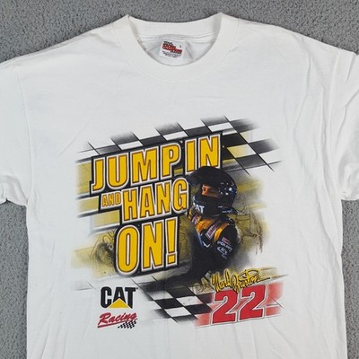 Vintage Y2K Ward Burton CAT Racing NASCAR Size L Retro Double Sided T Shirt 00s