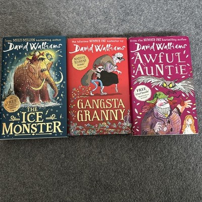David Walliams books bundle Hardback Gangsta Granny Awful Auntie Ice Monster