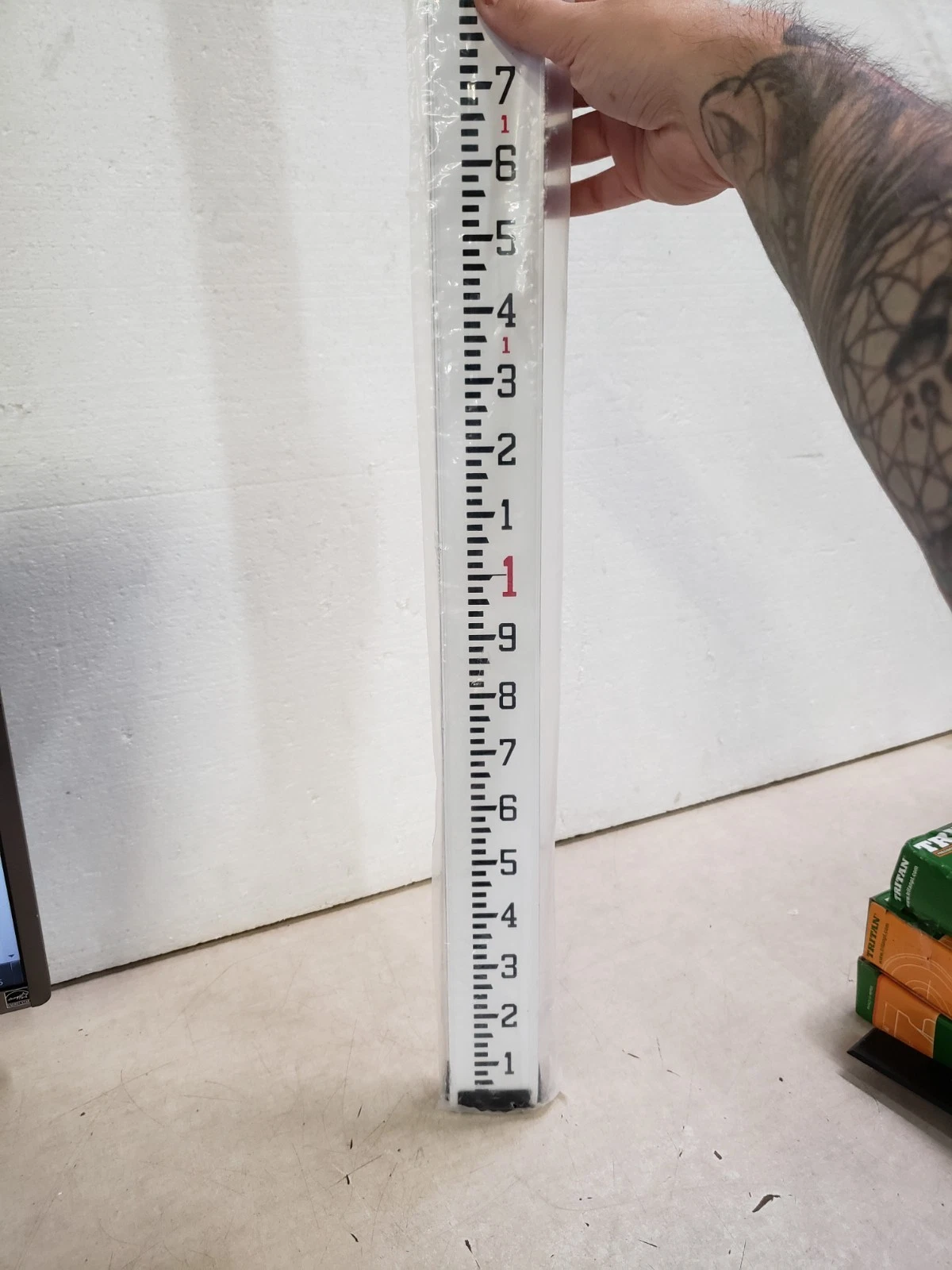 Sitepro 16' Aluminum Survey Level Rod Stick TENTHS - product detail image 3
