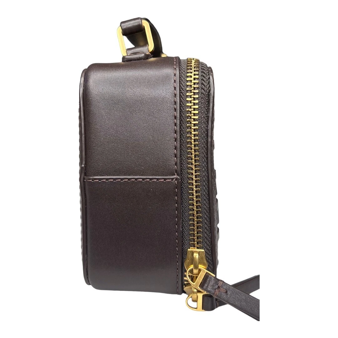Mini borsa a tracolla Tory Burch Britten tessuto manico superiore catena