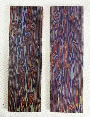 CRAZY FIBER LUNAR STORM (2).375 CRAZYFIBER KNIFE HANDLE SCALES 1.6X5.6 X