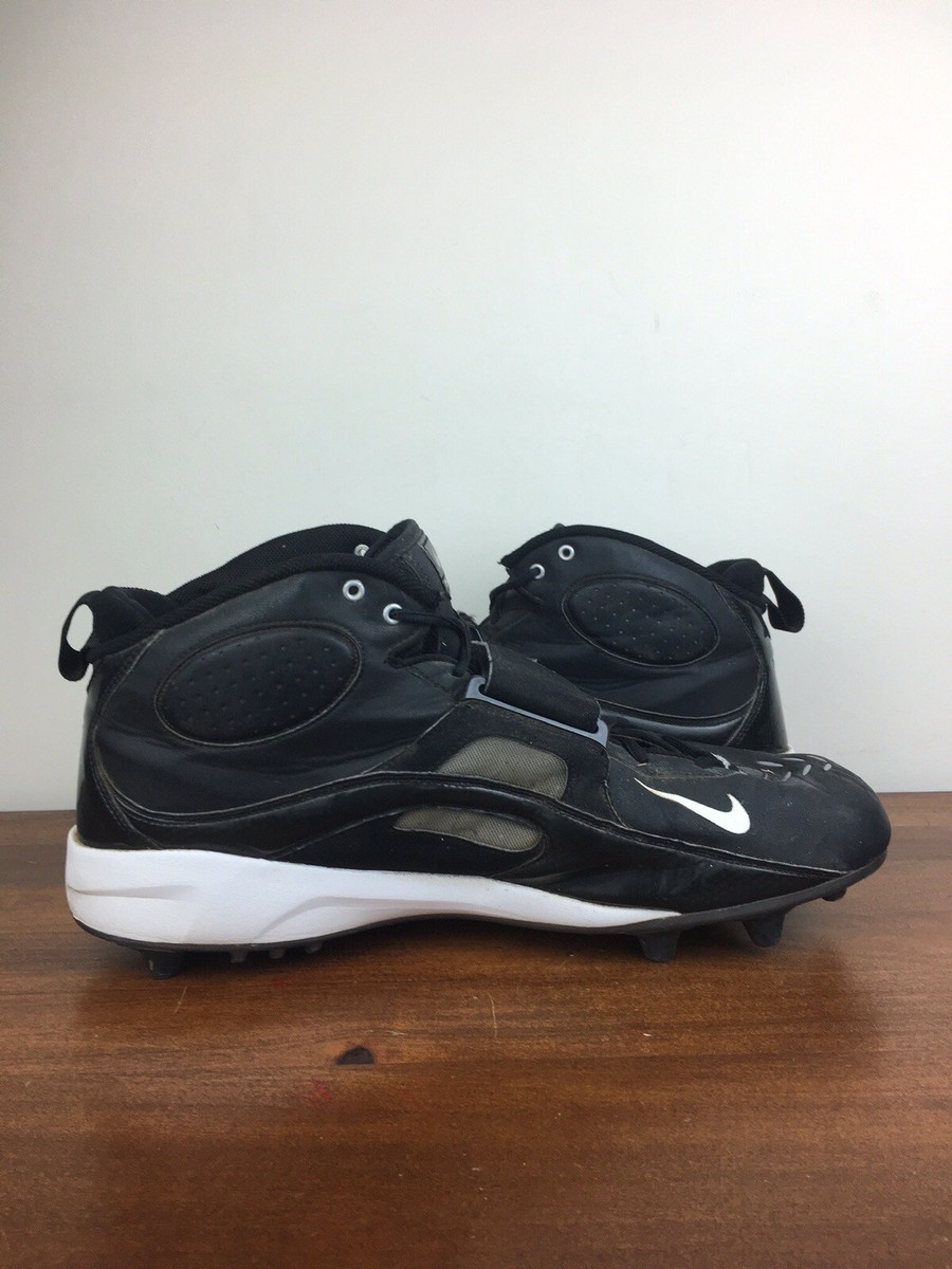 Nike Team Code D Football Rugby Cleats Black White 316177 