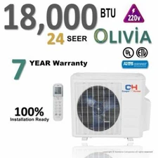 Cooper & Hunter18000 BTU Mini Split Air Conditioner Heat Pump 24 Seer 220v