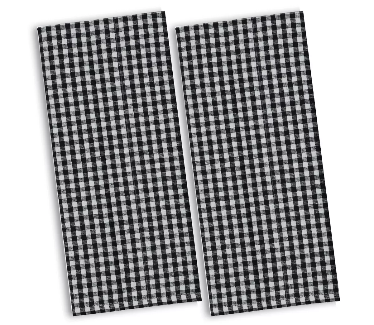 2 Checkered Hand Towel Black and White Kitchen Towels Cat Themed