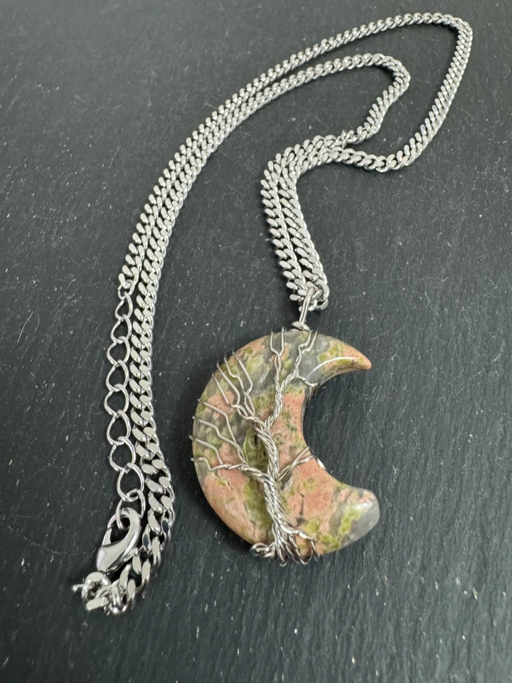 Unakit Anhänger & Kette 60+5 cm "Mondbaum" - Bild 3 von 4
