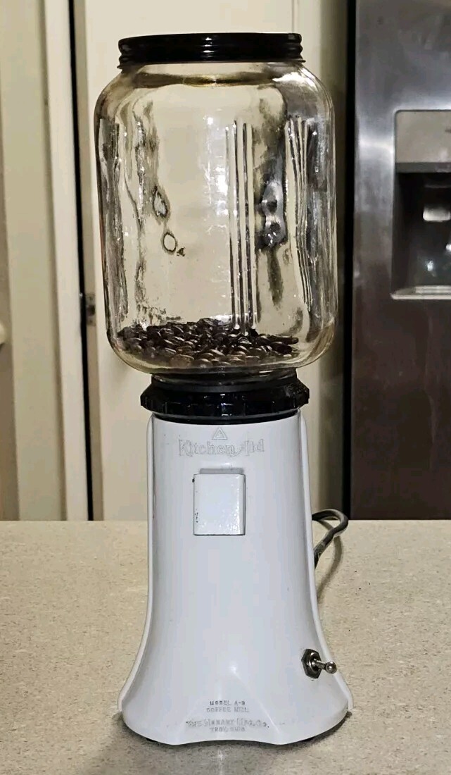 Vintage KitchenAid HOBART Coffee Grinder Burr Mill A9 Tested/Working eBay