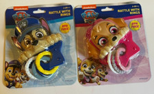 NEW NICKELODEON PAW PATROL RATTLE WITH RINGS YOU CHOOSE 1 or ALL 1 SHIP