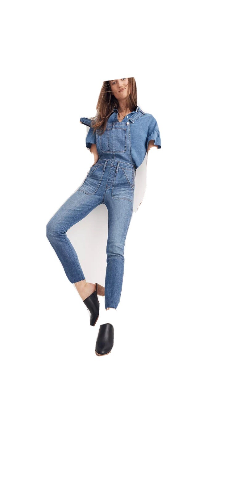 Madewell Skinny Overalls Stretchy Kemp Blue Size S