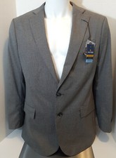 Stafford Sport Coat Mens 44R Gray Houndstooth Stretch Jacket Blazer Classic NWT
