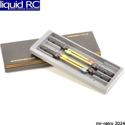 Arrowmax schAM502901 Power Tool Tip Set 4 pieces + Aluminum Case B/Golden