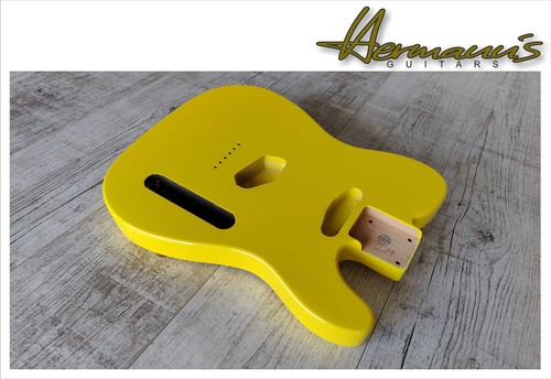 Tele Erle Body / Tele Alder Body, Finish High Gloss Graffity Yellow - Bild 5 von 8