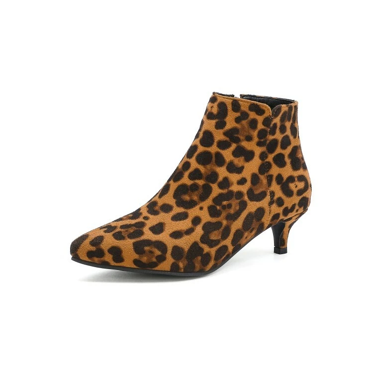Pointed toe leopard best sale booties