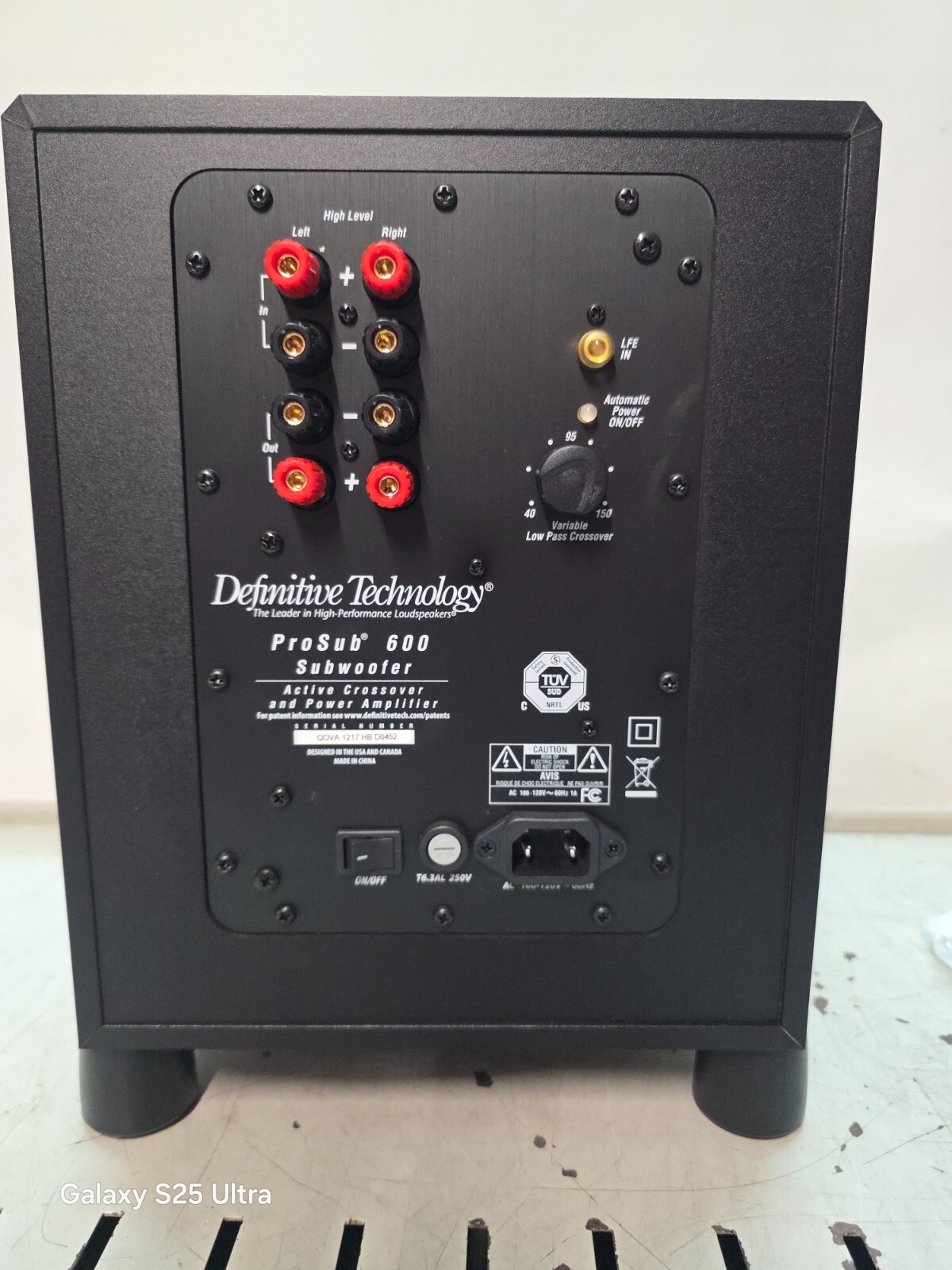 Prosub 800 Definitive Technology Prosub 600 Subwoofer 600