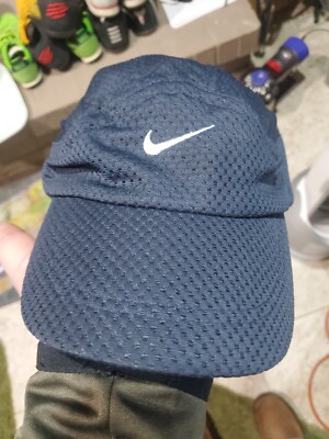 Vintage Nike Tailwind Hat Dark Blue Tennis Running Mesh Panel Deadstock  NOS