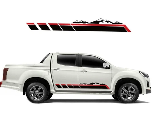 Pegatina de montaña de vinilo gráfico ISUZU D-MAX para puerta de 2 lados a rayas - Imagen 2 de 6