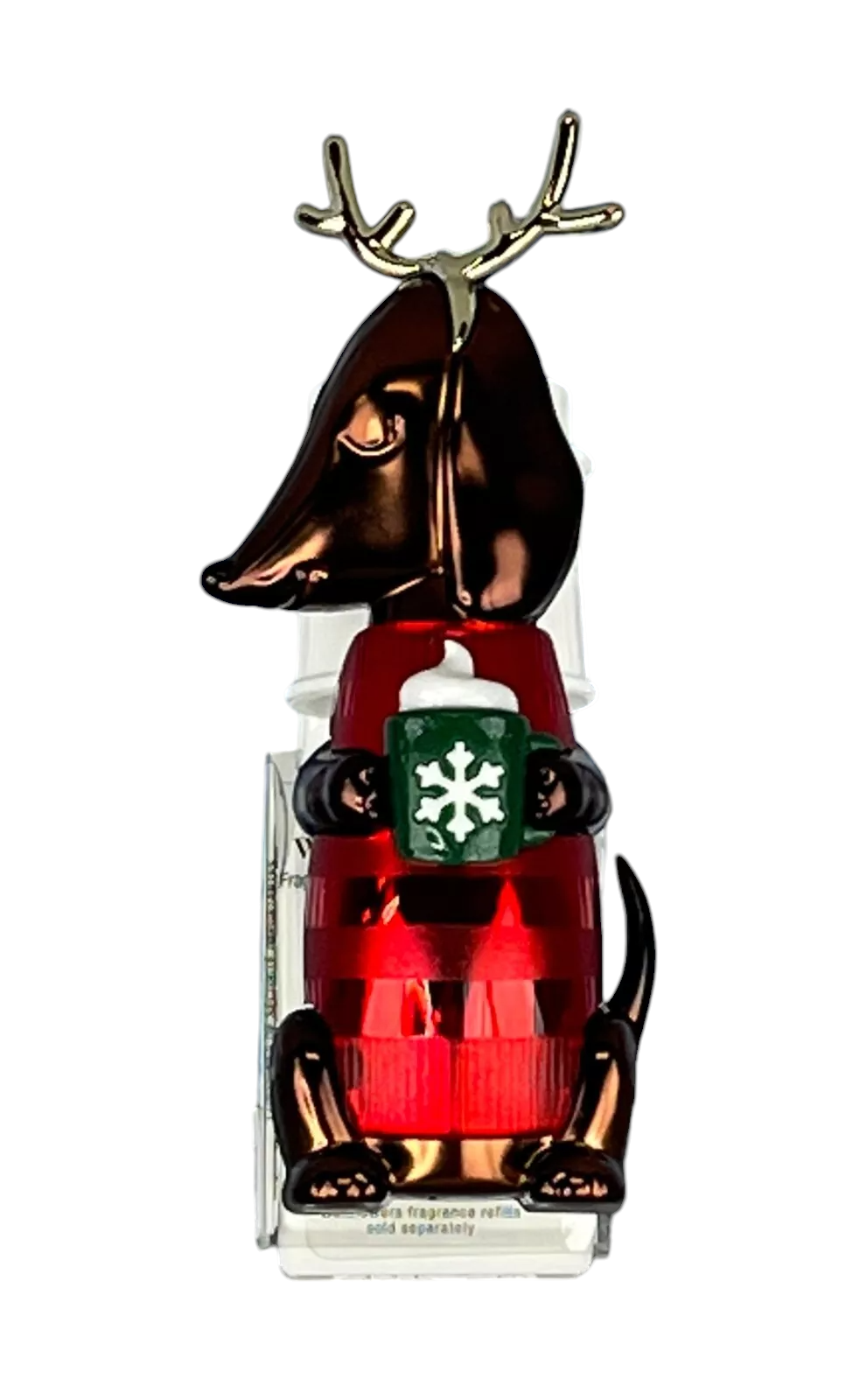 Bath & Body Works Dachshund Dog Wallflower Plug Cocoa Christmas Scent Control-image