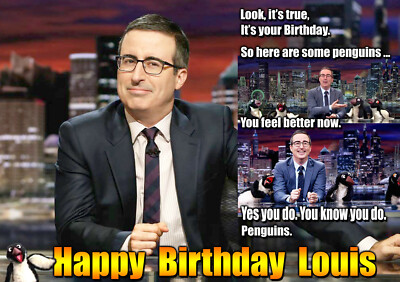 John Oliver Last Week Tonight PERSONALISIERTE Happy Birthday Grußkarte SPOOF 