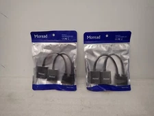 (2) HDMI to VGA, 2 Pack, Moread Gold-Plated HDMI to VGA Adapter (Male to Female)