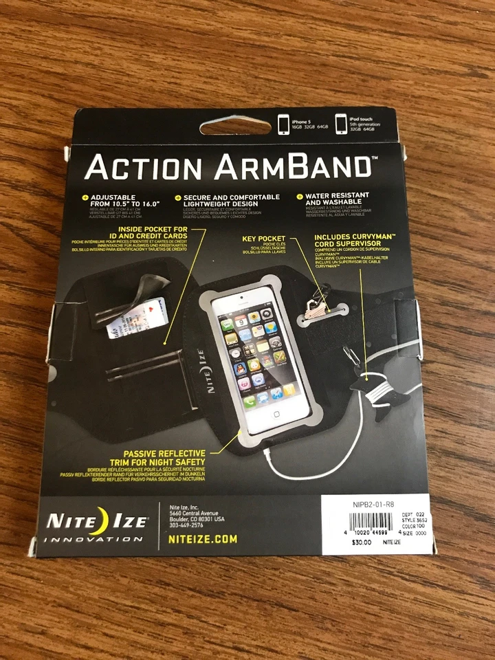 Brazalete de acción NiteIze grande para teléfono celular iPhone iPod ejercicio correr caminar Foto 3 de 3