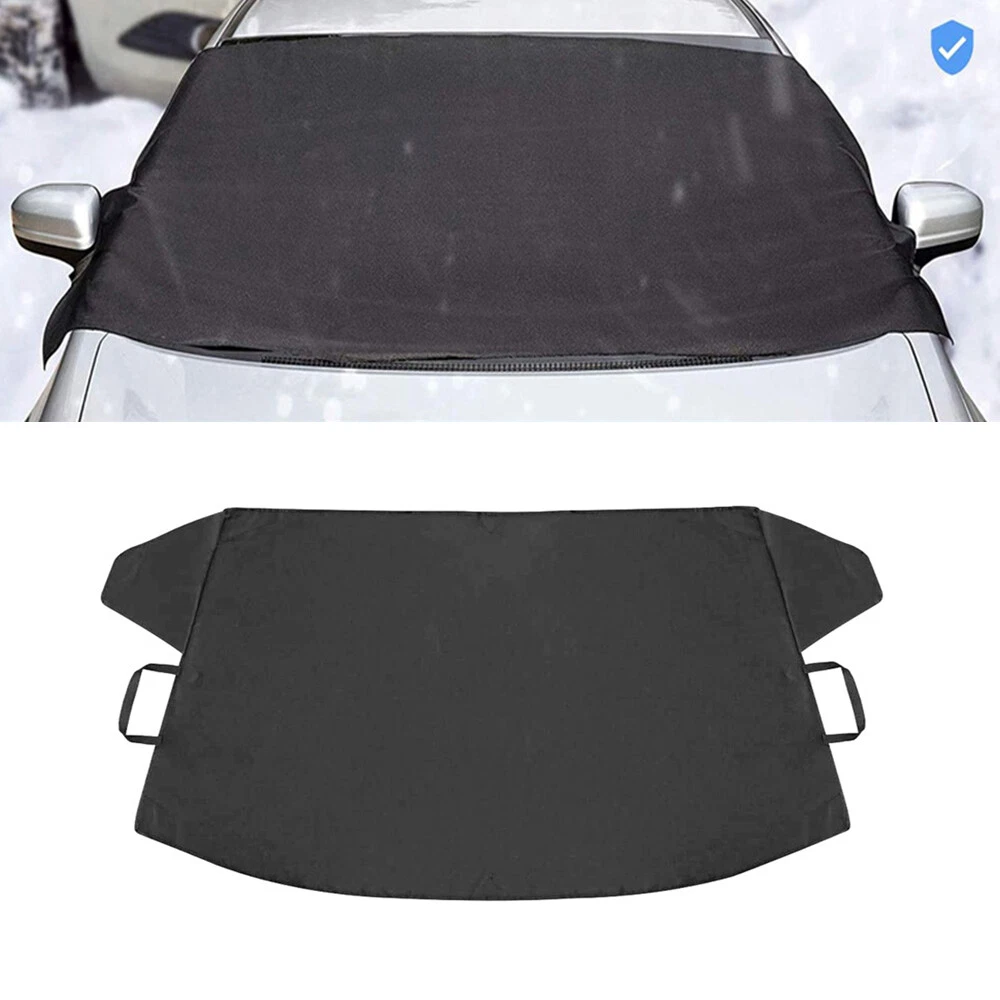 Car Windshield Snow Cover w Magnetic Edges Protector for Ice and