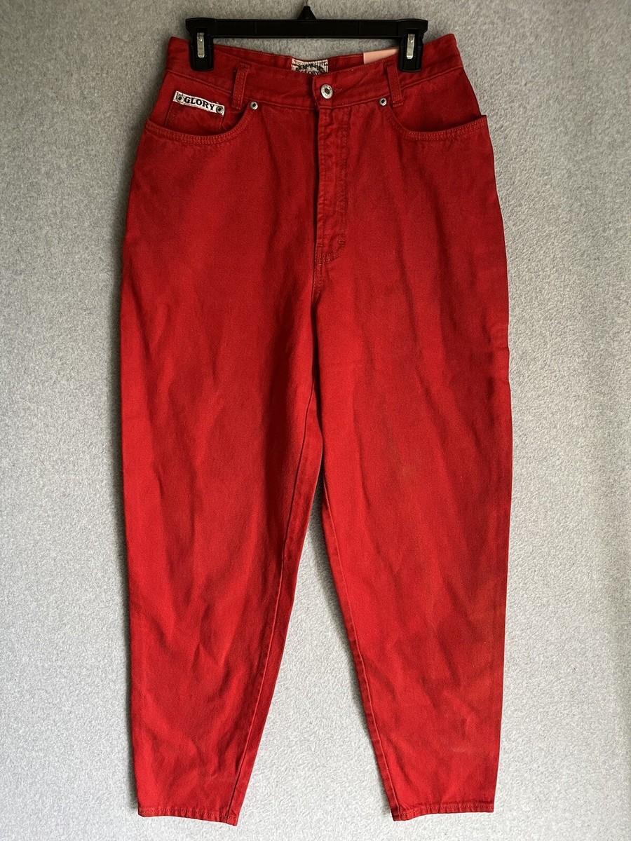 VTG Glory Oszcar By Mac Jeans Womens 28X30 Red High Rise NWT Deadstock