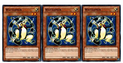 Yugioh- 3X Wattlemur - Common - Unlimited - DREV-EN025 - Near Mint